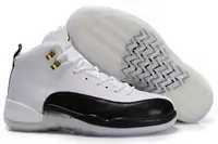 air jordan 12 hommes basketball chaussures white black